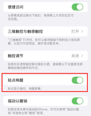 绥宁苹果授权维修站分享iPhone轻点无法唤醒怎么办 