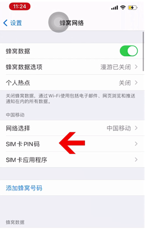 绥宁苹果14维修网分享如何给iPhone14的SIM卡设置密码 