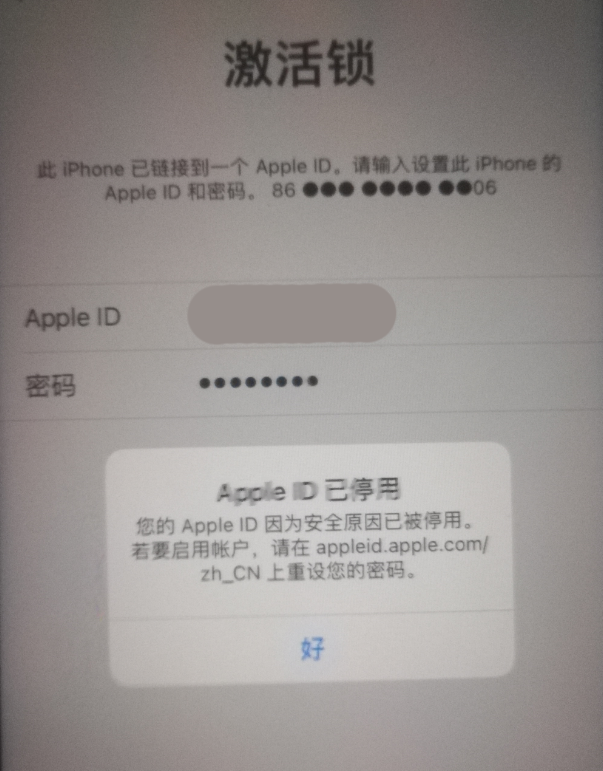 绥宁苹果手机维修分享iPhone 12 出现提示“Apple ID 已停用”怎么办 